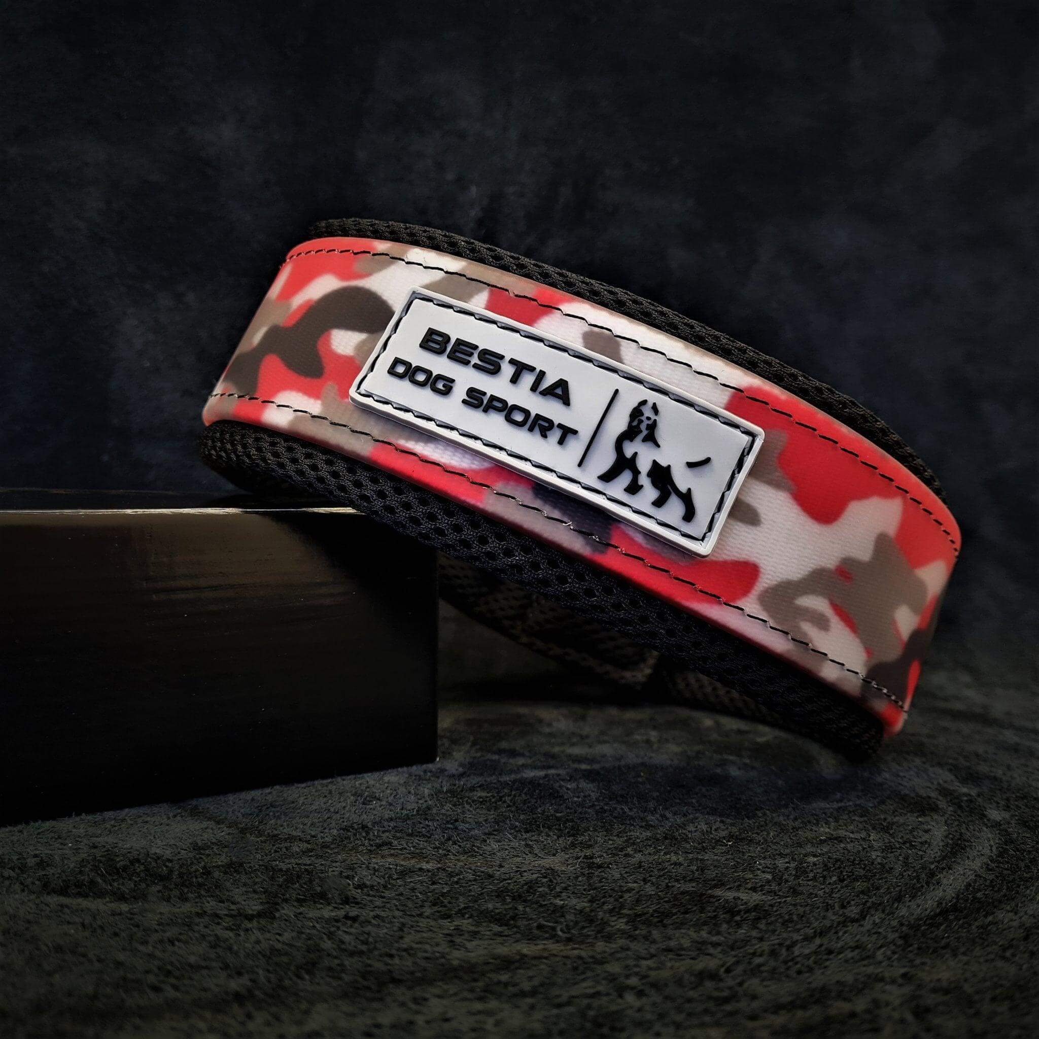 BESTIA DOG SPORT COLLAR RED CAMO - גו סטור (Go Store) - BESTIA DOG SPORT COLLAR RED CAMO - גו סטור (Go Store)