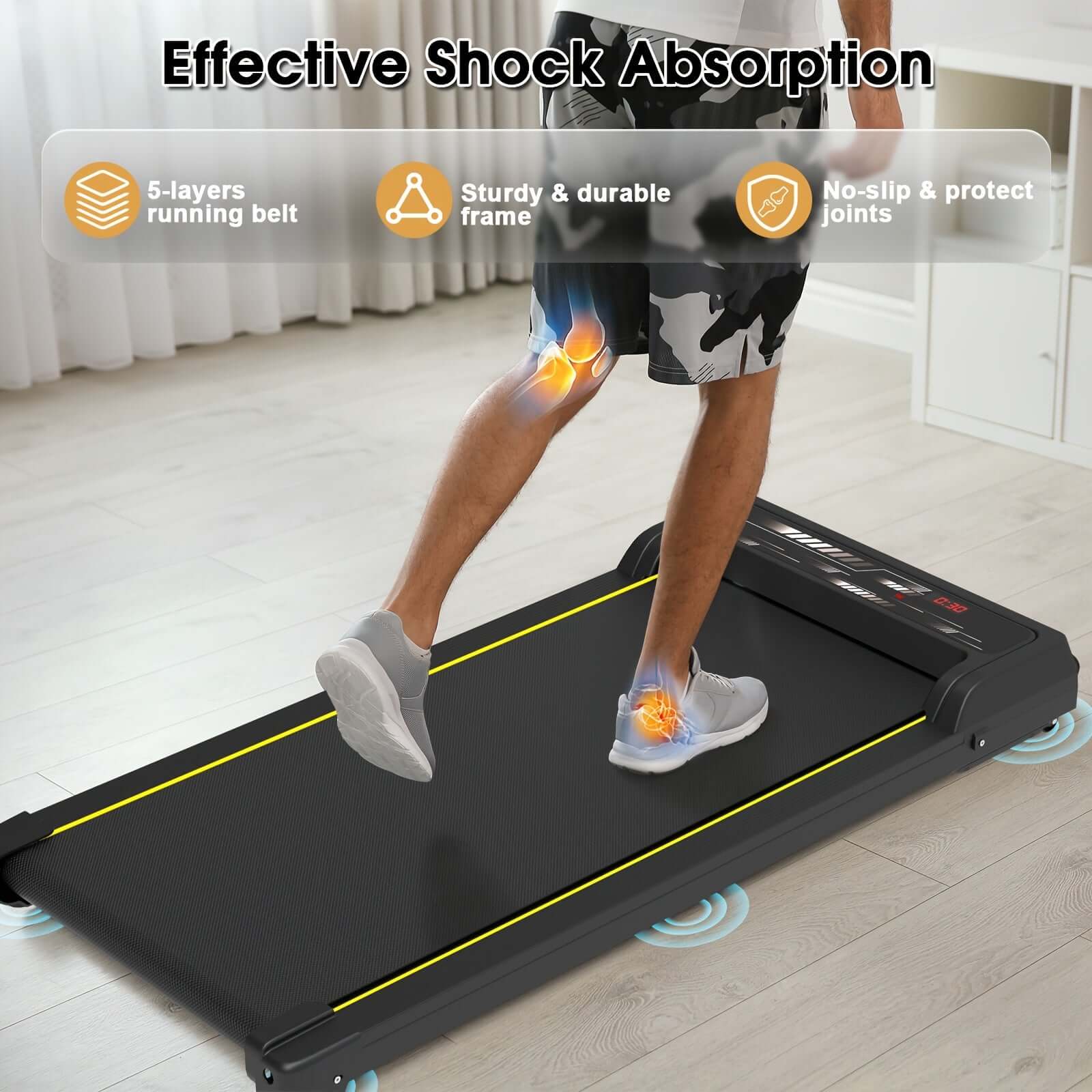 Under Desk Walking Pad - Home Gym Office Fitness Equipment(Black) - גו סטור (Go Store) - Under Desk Walking Pad - Home Gym Office Fitness Equipment(Black) - גו סטור (Go Store)