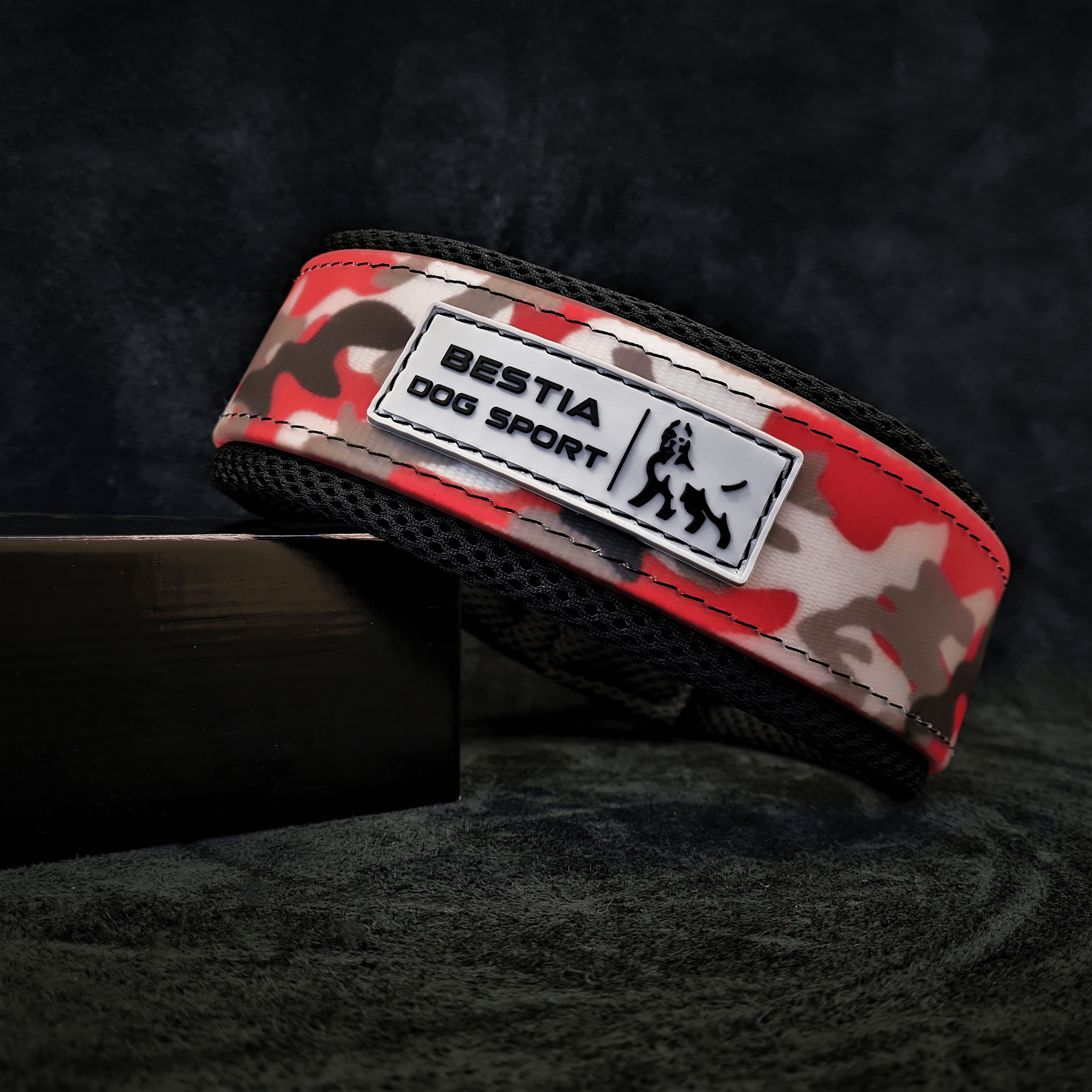 BESTIA DOG SPORT COLLAR RED CAMO - גו סטור (Go Store) - BESTIA DOG SPORT COLLAR RED CAMO - גו סטור (Go Store)