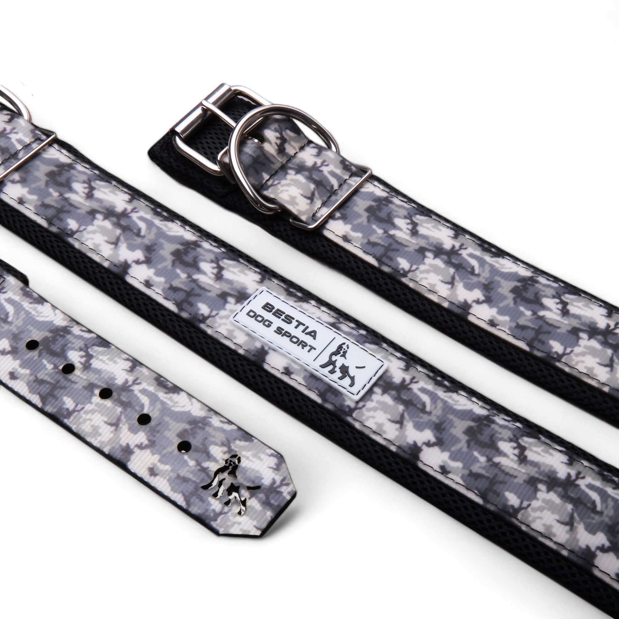 BESTIA DOG SPORT COLLAR GREY CAMO - גו סטור (Go Store) - BESTIA DOG SPORT COLLAR GREY CAMO - גו סטור (Go Store)